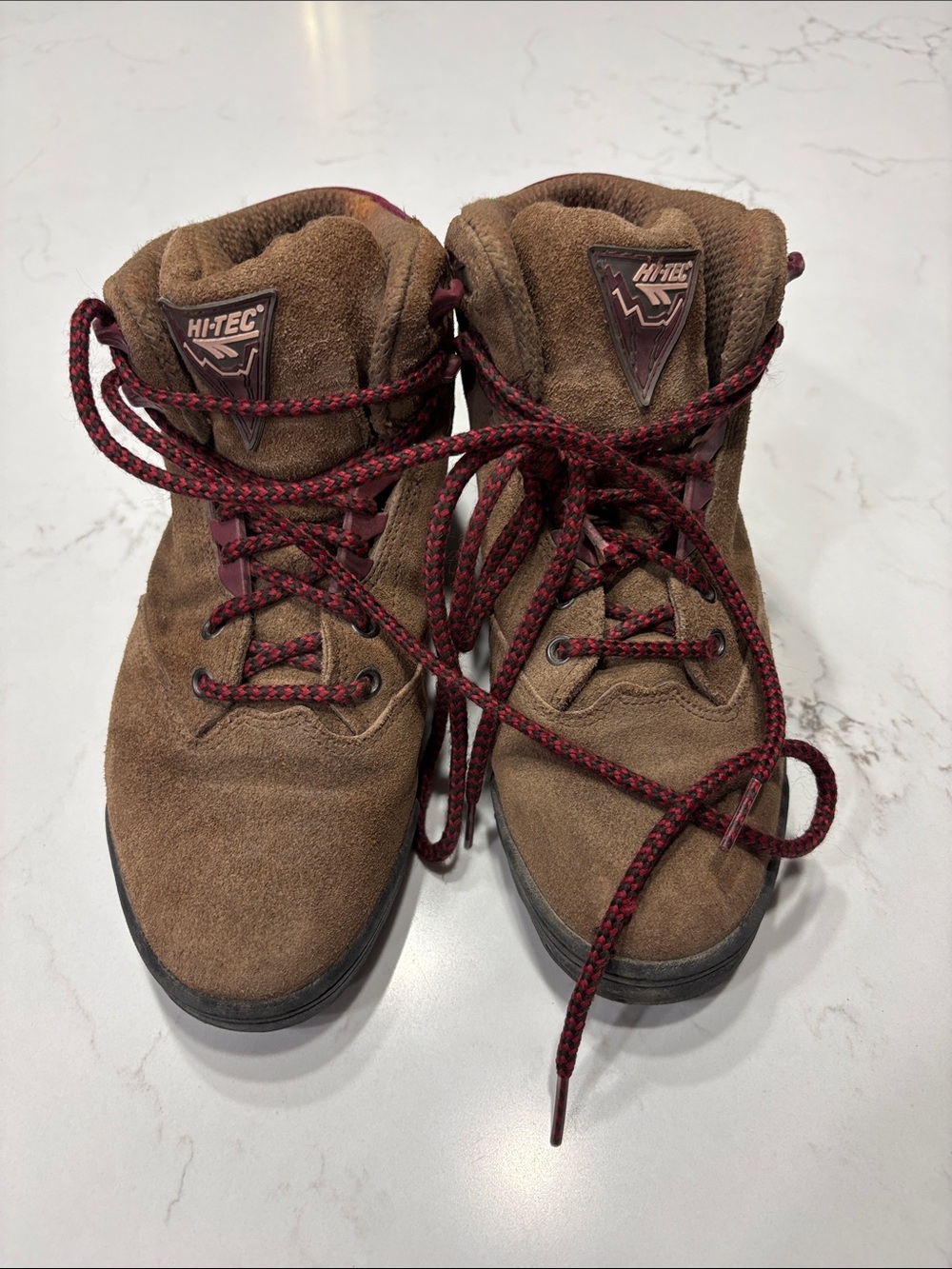 HI-TEC Vintage 90s Rouge Suede Hiking Boot Womens Size 7 Brown Red Outdoor